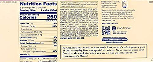 Entenmann's Mini Crumb Cakes Delicious 6ct Individually wrapped Snack 2 Boxes |