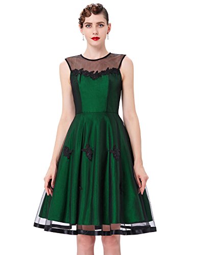 Women Vintage Party Swing Dress Sleeveless BP0112