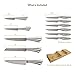 11 Piece Stainless Steel Kitchen Knife Set with In-Drawer Bamboo Block Organizer - Chef Knife, Bread Knife, Carving Knife, Utility Knife, Paring Knife, Steak Knives by Shenzhen Knives