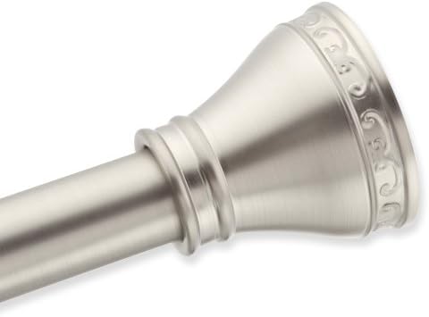 Elegant Home Fashion Touch Up Decorative Shower Curtain Rod, Brush Nickel