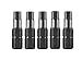 3/16" Hex Head 1" Insert Bit, 1/4-Inch Drive - 5 pack - Impact Rated Steel
