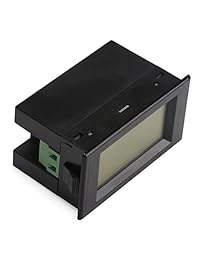 DROK® Dos cables de frecuencia AC 80 300V 10 199.9HZ, Contador digital de frecuencia, monitor de cinómetro, panel de prueba, 3 dígitos con luz de retroiluminación azul, pantalla LCD, 1