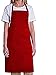 MHF Aprons Bib Aprons 1 Piece Pack-2 Waist Pockets- New Spun Poly-commercial Restaurant Kitchen-(Red)