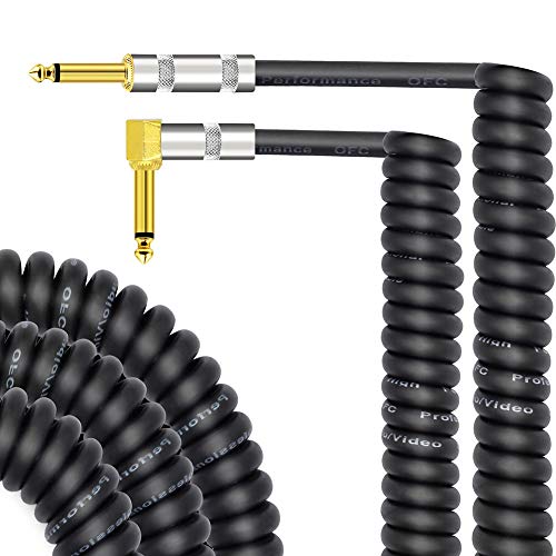 millet16zjh 300cm Electric Guitar Bass Cord Straight Right Angle Faux Leather Audio Cable - Black D