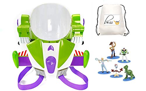 POG Private Label Owned Kids Girls Boys (Bonus Exclusive Porte ADRESSE LAFLANC) Toy Story Disney Pixar 4 Buzz Lightyear Space Ranger Armor Jet Pack & Mini Figurines Collector 5 Pack