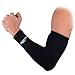 COOLOMG Arm Sleeve Youth Boys Adult Compression Sleeve for Basketball Baseball Football Golf (1 Sleeve) Black XL