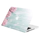 TOP CASE - Floral Pattern Graphic Rubberized Hard Case Compatible with Apple Old Generation MacBook Pro 13