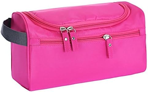 Hanging Toiletry Bag ,AllSpes Toilet Pouch Wash Bag Men's Travel Shaving Bag Ladies Cosmetic Bags Hook Organizer Bags Portable Bags Multifunction Shaving Grooming Accessory (Rose)
