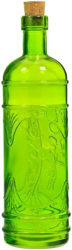 16.1oz Olive Branch Glass Bottle with Cork (Lime)