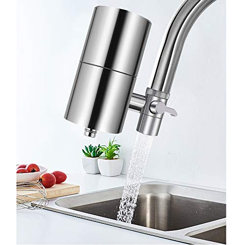 HOMY Faucet Mount Water Filter, SUS304 Stainless Steel Housing & Multiple High Precision Filtration System Reduce… - Image 8