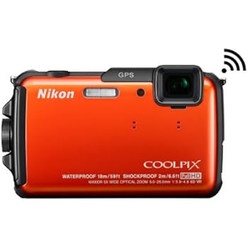 Nikon COOLPIX AW110 Wi-Fi and Waterproof Digital Camera with GPS (Orange) (OLD MODEL)