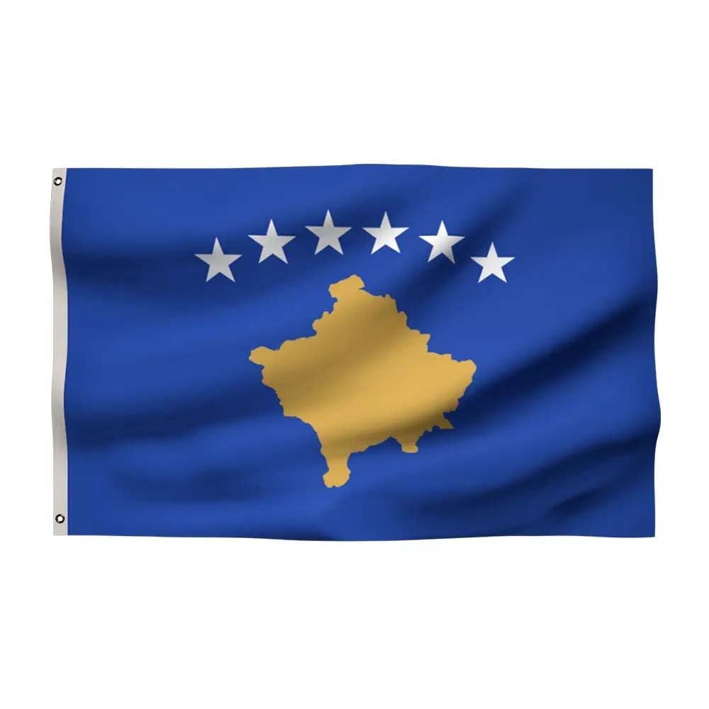 Premium Kosovo Flag 150x90cm - Very Resistant and Excellent Quality Kosovar Flag with 2 metal eyelets - Be proud of your colors !