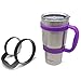 leeken handle for 30 oz Tumbler, Pack of 2 - Black / Purple