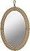 Stonebriar Decorative Oval Rope Mirror with Hanging Loop, Unique Wall Décor
