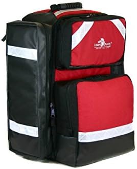 Iron Duck 32440-R Ultra Backpack Multi-Purpose Pack for AED, Oxygen Tank, ALS Supplies and Much More, Nylon, Red