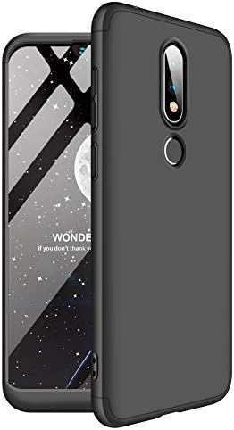 yuehuanyi 360 Degree Full Body Protection 3 in 1 Combination Anti-Scratch PC Ultra-thin Shockproof Case Cover + Screen Protector for Nokia X6 2018/6.1 Plus - Black