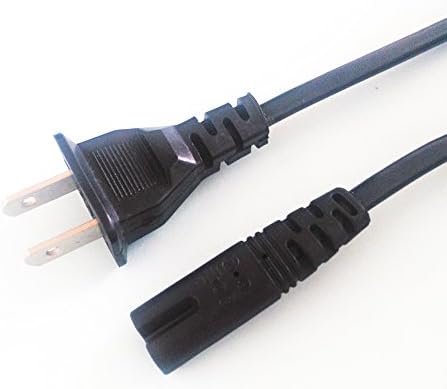 2.6 Ft 0.8M 2 Pin US Cord Cable for Canon LC-E6E LC-E8E Nikon MH-25 MH-23 MH-65 Sony BC-VW1 Panasonic etc Charger Adapter Power Cord Cable