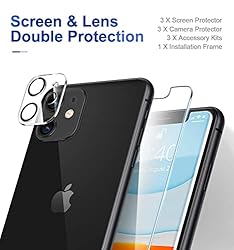 CANSHN [3+3 Pack 3 Pack Screen Protector for iPhone