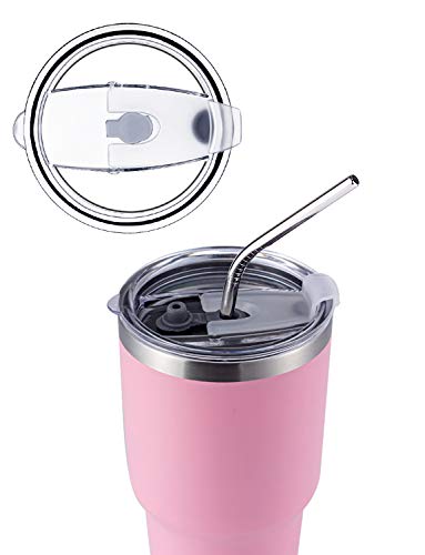 DYNAMIC SE 30oz Tumbler Double Wall Stainless Steel Vacuum Insulated Travel Mug with Splash-Proof Lid Metal Straw and Brush