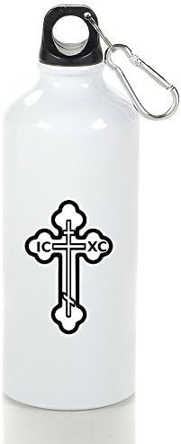 Serbian Orthodox Cross Cool Aluminum Sports Water Bottle - 400/500/600ML 400ml
