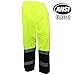 Troy Safety New York Hi-Viz Workwear WP0212 Insulated thermal lined Waterproof Rain Pants Over Trousers (LIME, XL)