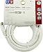 GE 73311 15-Feet RG6 Coaxial Video Cable, White, F Type Connections