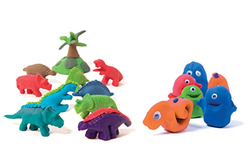Monster and Dinos Case - Tutti Frutti Scented Modeling Dough, Non-Toxic, Rehydratable