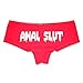 Anal Slut Booty Shorts Boyshort Cotton Bikini Bottom Sexy Panties Red