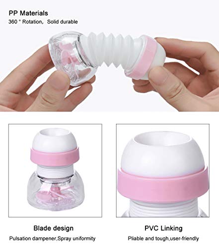 2 Pack Kitchen Water Filter Splash Shower Tap Water Spray Water Saver 360 Rotating Faucet Water Filter Telescopic Water-Saving Nozzle with Filter Faucet Fits Standard Faucets No-Cracking No-Leakage - Thumbnail 3