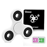 SENQAIO EDC Spinner Fidget Hand Spinner Toy - Ultra Durable Build, with BSi3N4 Hybrid Ceramic Bearings (White)