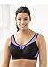 Glamorise Women's Plus Size Full Figure High Impact Wonderwire Sports Bra #9066, Black/Purple, 40DD