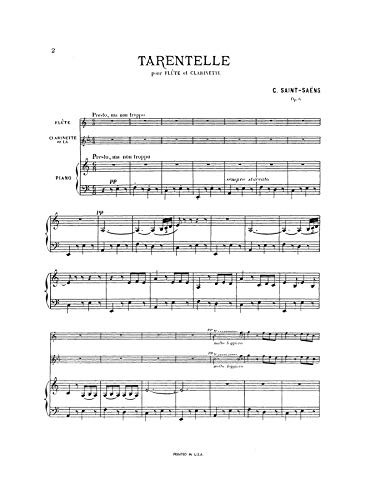 Tarantelle, Op. 6: Flute & Clarinet (with Piano), Score & Parts (Kalmus Edition) - Thumbnail 2