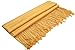 Achillea Soft Silky Solid Pashmina Shawl Wrap Scarf for Wedding Bridesmaid Dress (Gold)