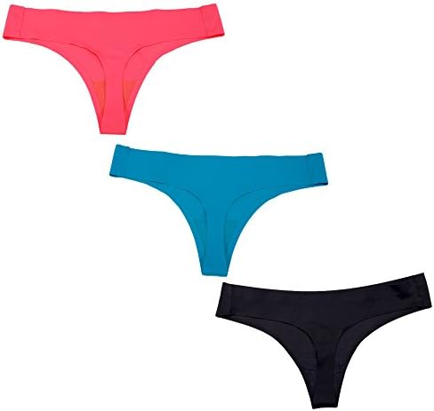 Luxee Laser Cut No-show Seamless Thong 3 Pack Panty …