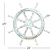 Deco 79 Wood Ship Wheel Nautical Maritime Decor, 24-Inch