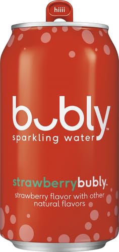 BUBLY SPARKLING WATER, STRAWBERRY, 12 OZ