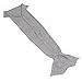 AmyHomie Mermaid Tail Blanket, Crochet Mermaid Blanket for Adults Soft All Seasons Sleeping Blankets Gift for Women(Gray,Adults)