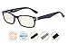 Anti Blue Light Computer Reading Glasses Reduce Eyestrain Eyeglasses Men Women(Black) without Strength