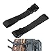 YYST Two Add a Bag Luggage Strap - Adjustable Webbing Belt for Three Suitcases - Black, Compatible with Passenger Cars