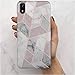 LUMARKE iPhone XR Case, Cute Geometric Grey Marble Fashion Design Men Women Girls,Slim-Fit Matte TPU Clear Bumper Soft Rubber Silicone Best Protective Thin Cover Phone Case iPhone XR [6.1