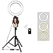 Selfie Ring Light with Tripod Stand and Phone Holder LED Circle Lights Halo Lighting for Photo Photography Vlogging Make Up Video