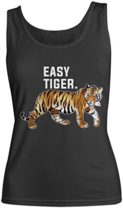 Easy Tiger Calm Down Cool Women's Tank Top Sleeveless Shirt Black X-Large