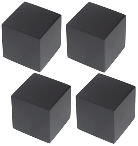 Bulk Lot of 4 Solid Weighted Cube Blocks 2.5" Black Matte Display Risers