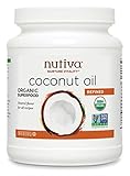Nutiva Organic, Neutral Tasting, Steam Refined Coconut Oil from non-GMO, Sustainably Farmed Coconuts, 54-ounce