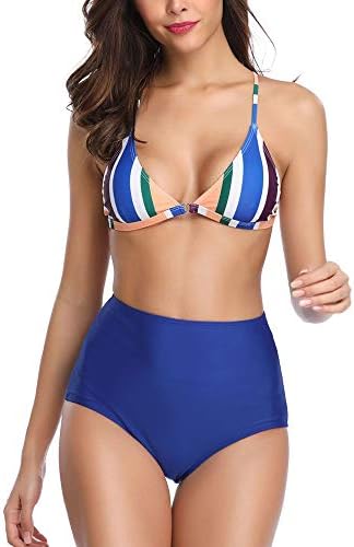 Daisy dream high Waisted Bikinis Swimsuit Retro 50s Vintage Halter Bikini Sets for Women Floral Tankini Bathing Suits Beach Bathing Swimwear Ladies Swimming Costume