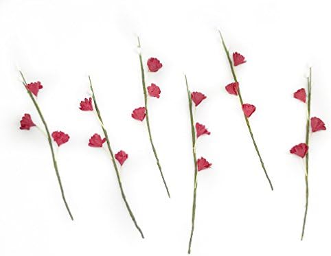5" Red Paper Baby's Breath with Pollen, Paper Flower, Mulberry Paper Flowers, Miniature Flowers For Crafts, Baby's Breath Artificial Flowers, 10 Pieces
