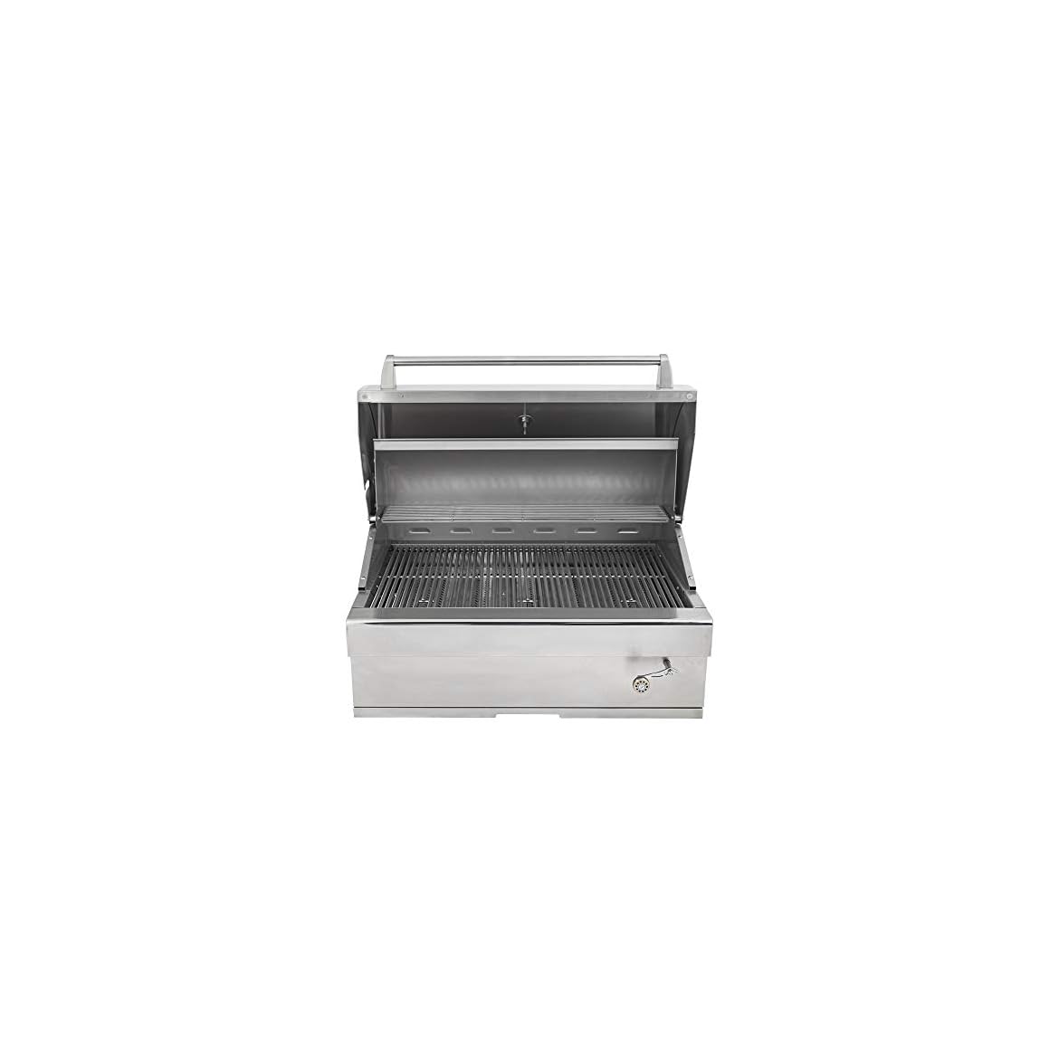 Barbeques Galore 32inch Turbo Charcoal BuiltIn Stainless Steel BBQ