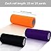 3 Rolls Halloween Tulle Rolls Orange Black Purple Tulle Fabric Spool Ribbons for Gift Ribbon DIY Crafting Sewing, 6 Inches by 75 Feet