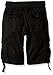 Southpole Big Boys' Boys Jogger Shorts with Cargo Pockets In Basic Solid Colors, Black, Medium