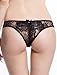 Women's Open Crotch Lace Cute Briefs Knickers Girls Sexy Panties Black M